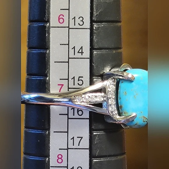 Natural Turquoise Ring Sz 7 / LOT T2 - Picture 5 of 8